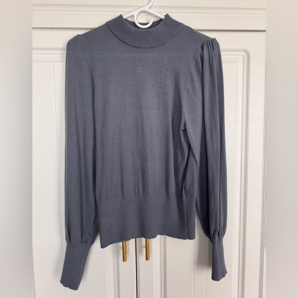 Philosophy Women's Gray/Blue mock neck Sweater Top